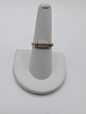 Two-Tone Gold Diamond Accent Band Ring